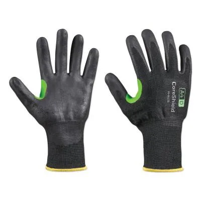 Honeywell CoreShield™ A4/D Coated Cut Resistant Gloves, 6/XS, HPPE/Basalt, Nitrile Micro-Foam, 13 ga, Black, 24-0513B/6XS