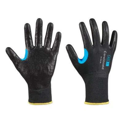 Honeywell CoreShield™ A5/E Coated Cut Resistant Gloves, 7/S, HPPE/SS, Smooth Nitrile, 13 ga, Black, 25-0913B/7S