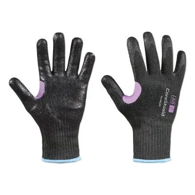 Honeywell CoreShield™ A9/F Coated Cut Resistant Gloves, 6/XS, HPPE/Kevlar®/Alloy, Smooth Nitrile, 10 ga, Black, 29-0910B/6XS