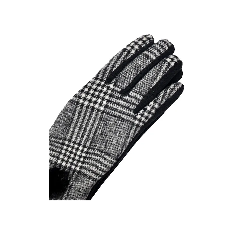 IMPERIAL STUDIOS Tartan Gloves Women Plaid Pattern Winter Gloves Touchscreen with Warm Fleece Lining Royal Tartan Traditions Gloves Cold Weather Windproof