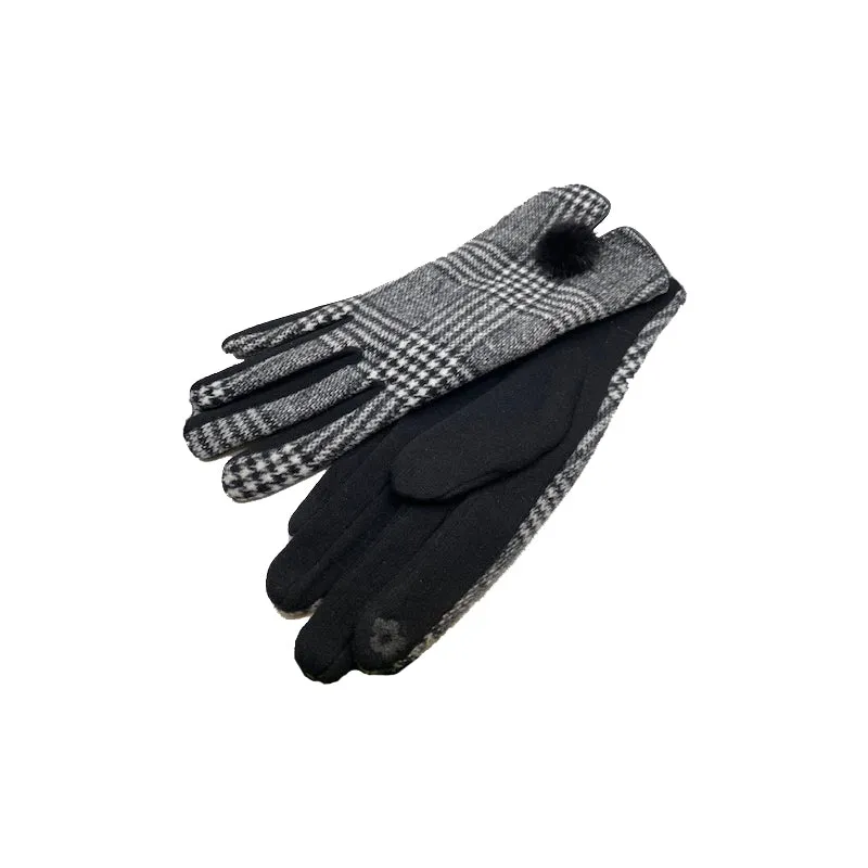IMPERIAL STUDIOS Tartan Gloves Women Plaid Pattern Winter Gloves Touchscreen with Warm Fleece Lining Royal Tartan Traditions Gloves Cold Weather Windproof