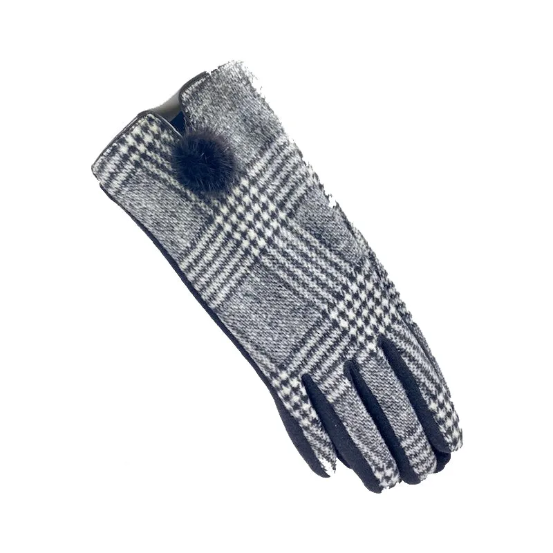 IMPERIAL STUDIOS Tartan Gloves Women Plaid Pattern Winter Gloves Touchscreen with Warm Fleece Lining Royal Tartan Traditions Gloves Cold Weather Windproof