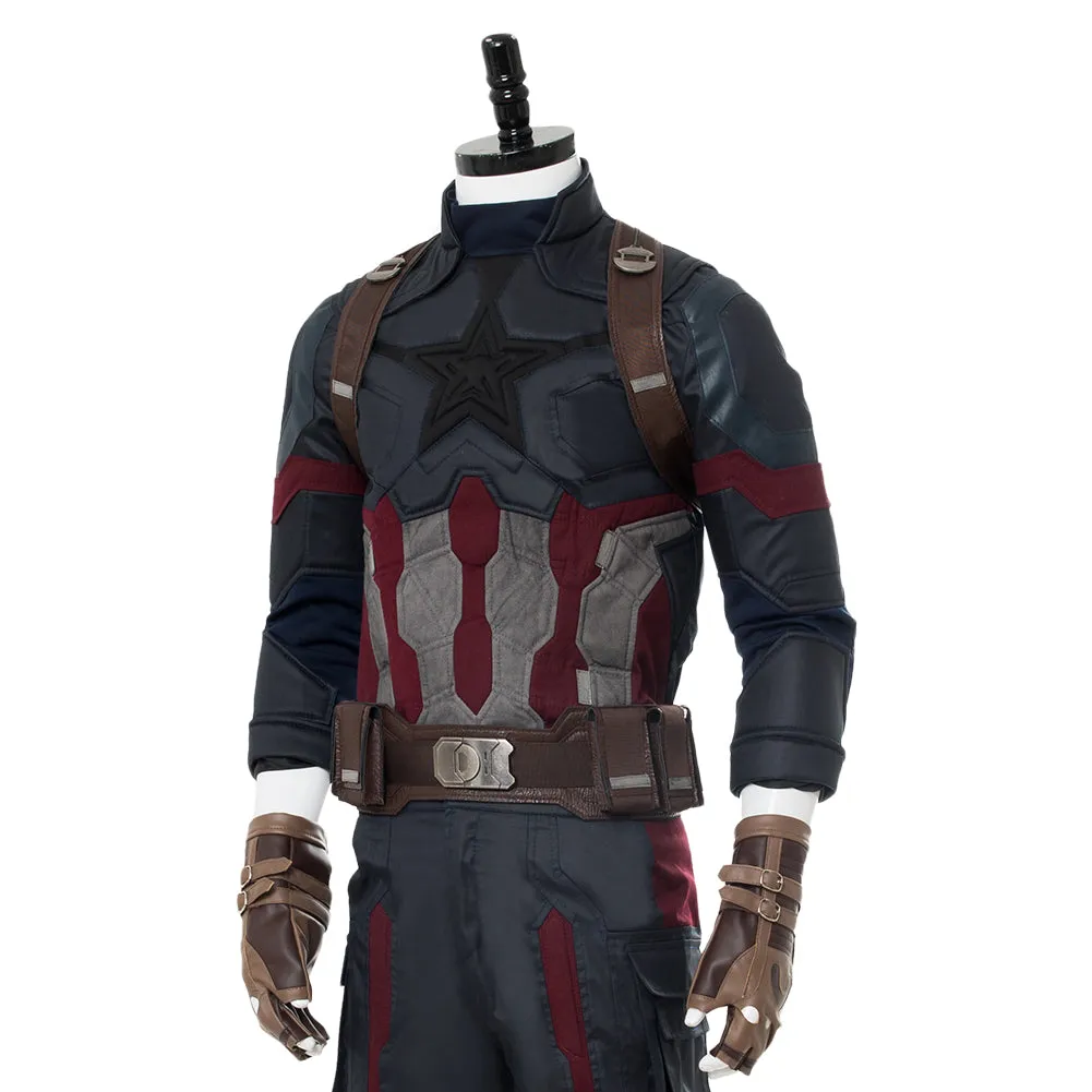 Infinity War Steven Rogers Outfit Uniform Suit Cosplay Costume NEW