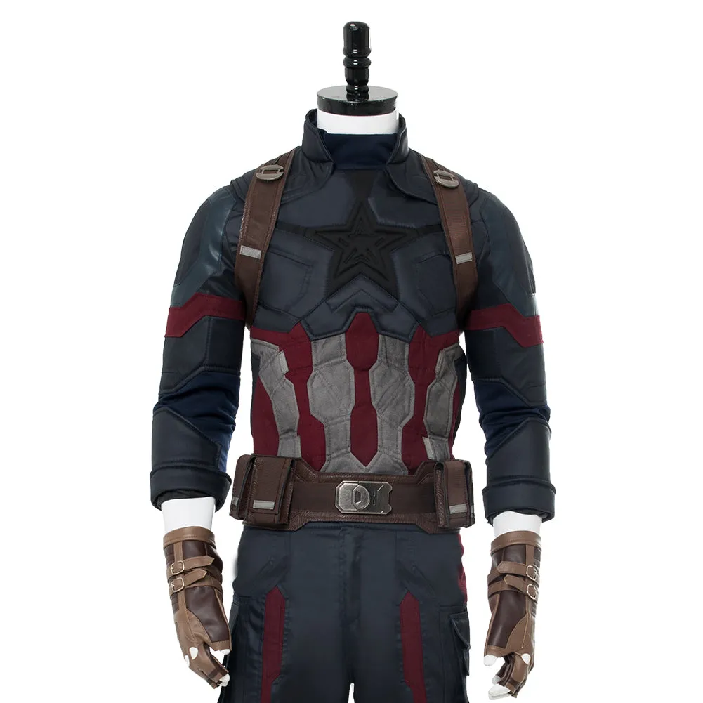 Infinity War Steven Rogers Outfit Uniform Suit Cosplay Costume NEW