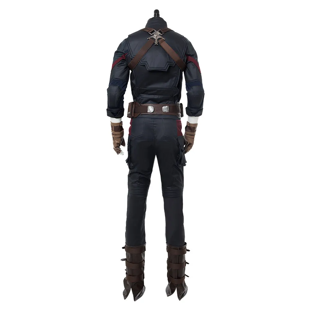 Infinity War Steven Rogers Outfit Uniform Suit Cosplay Costume NEW