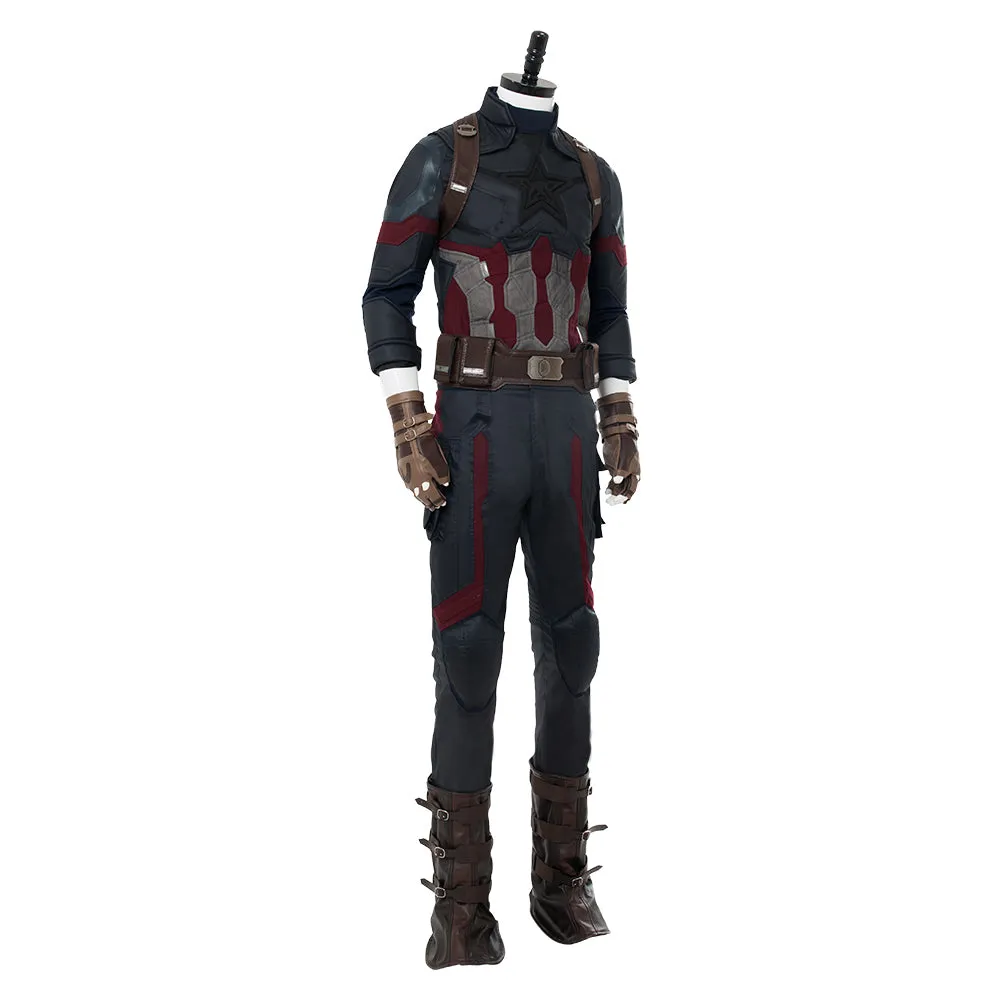 Infinity War Steven Rogers Outfit Uniform Suit Cosplay Costume NEW