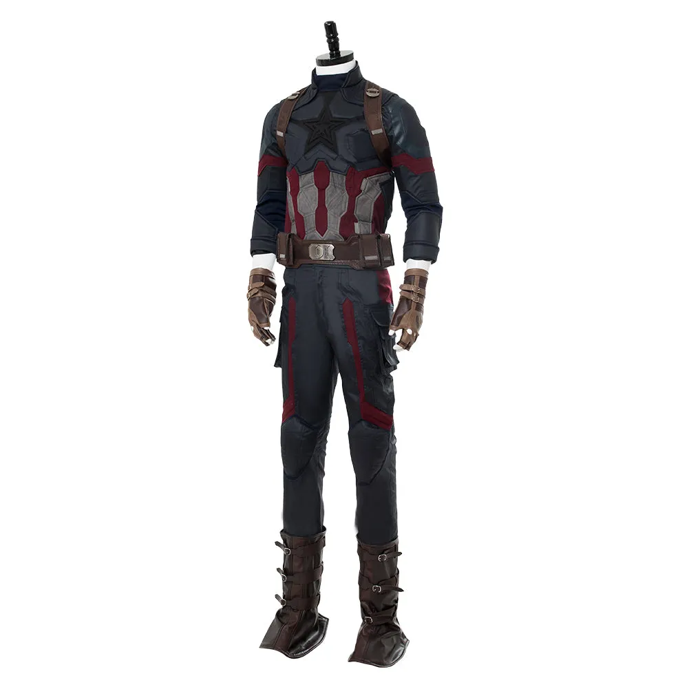 Infinity War Steven Rogers Outfit Uniform Suit Cosplay Costume NEW