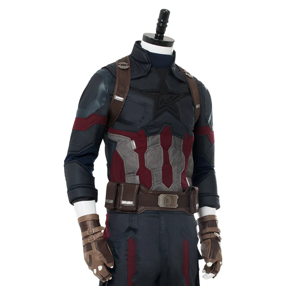 Infinity War Steven Rogers Outfit Uniform Suit Cosplay Costume NEW