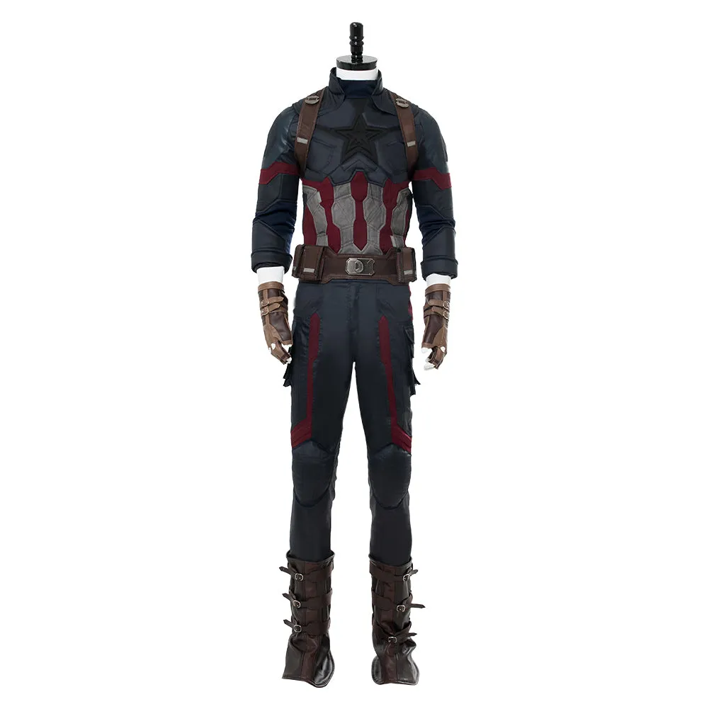 Infinity War Steven Rogers Outfit Uniform Suit Cosplay Costume NEW