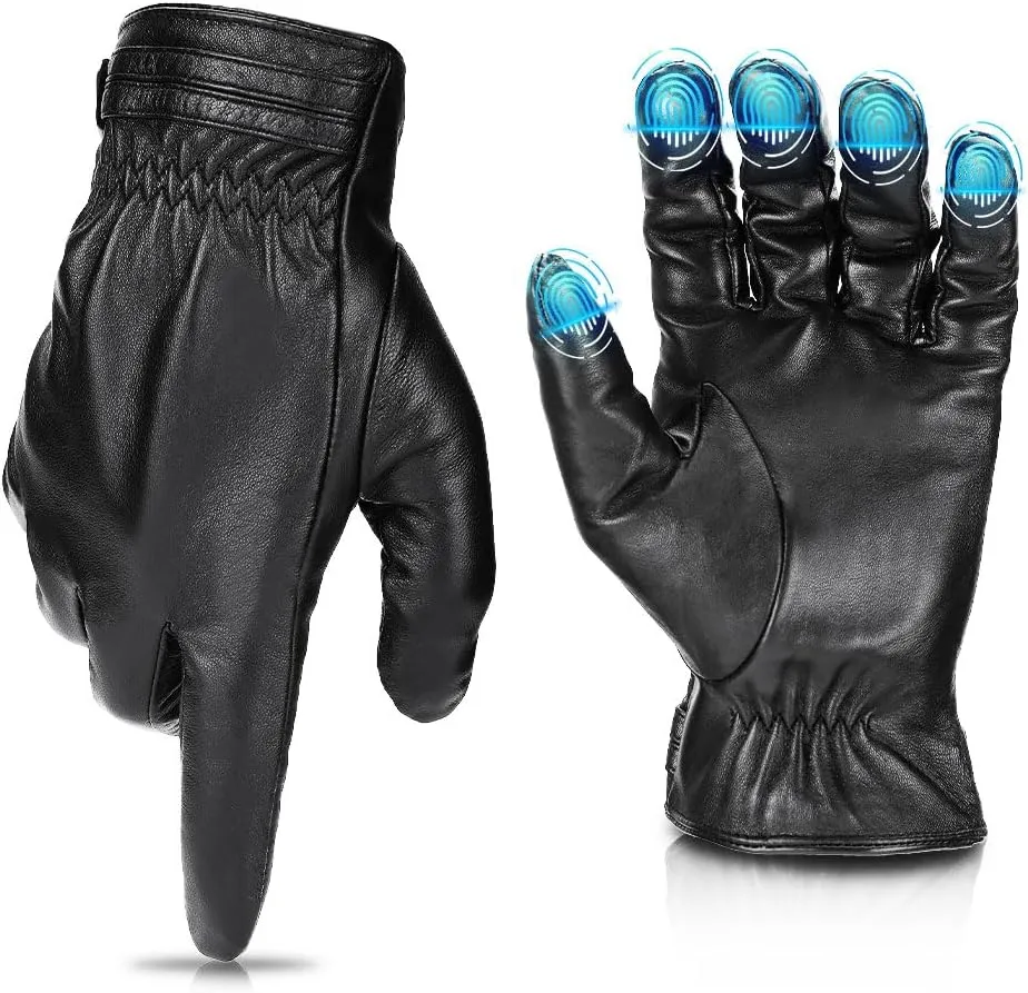KEMIMOTO Warm Touchscreen Leather Gloves