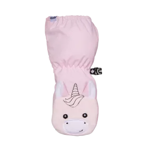 KOMBI Sherpa Animal Full-Zipped Mittens - Infants - Pinky Unicorn