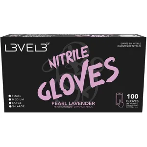 L3VEL3 Nitrile Pearl Lavender Gloves - MEDIUM / 100 Pack - 4 mil Thickness