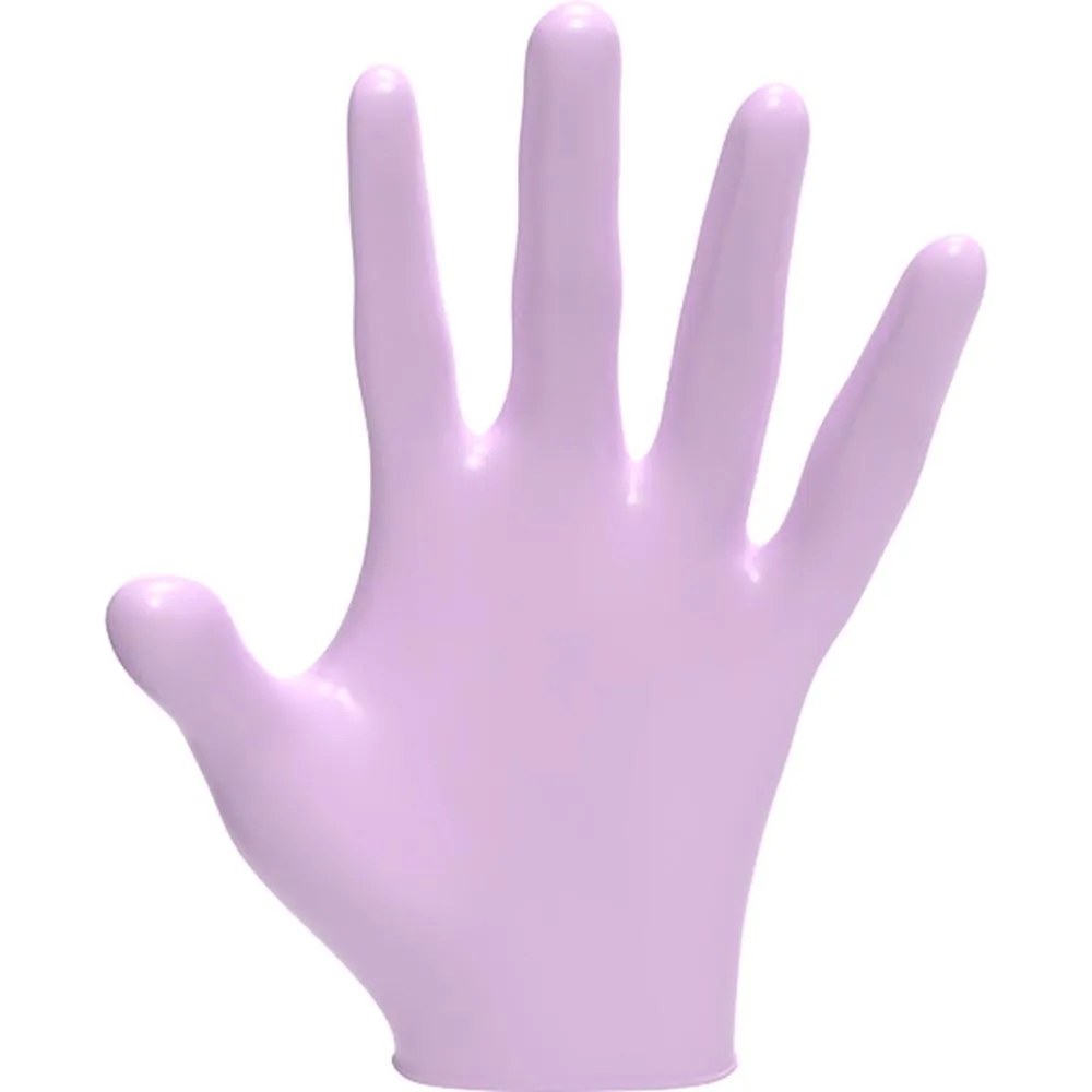 L3VEL3 Nitrile Pearl Lavender Gloves - SMALL / 100 Pack - 4 mil Thickness