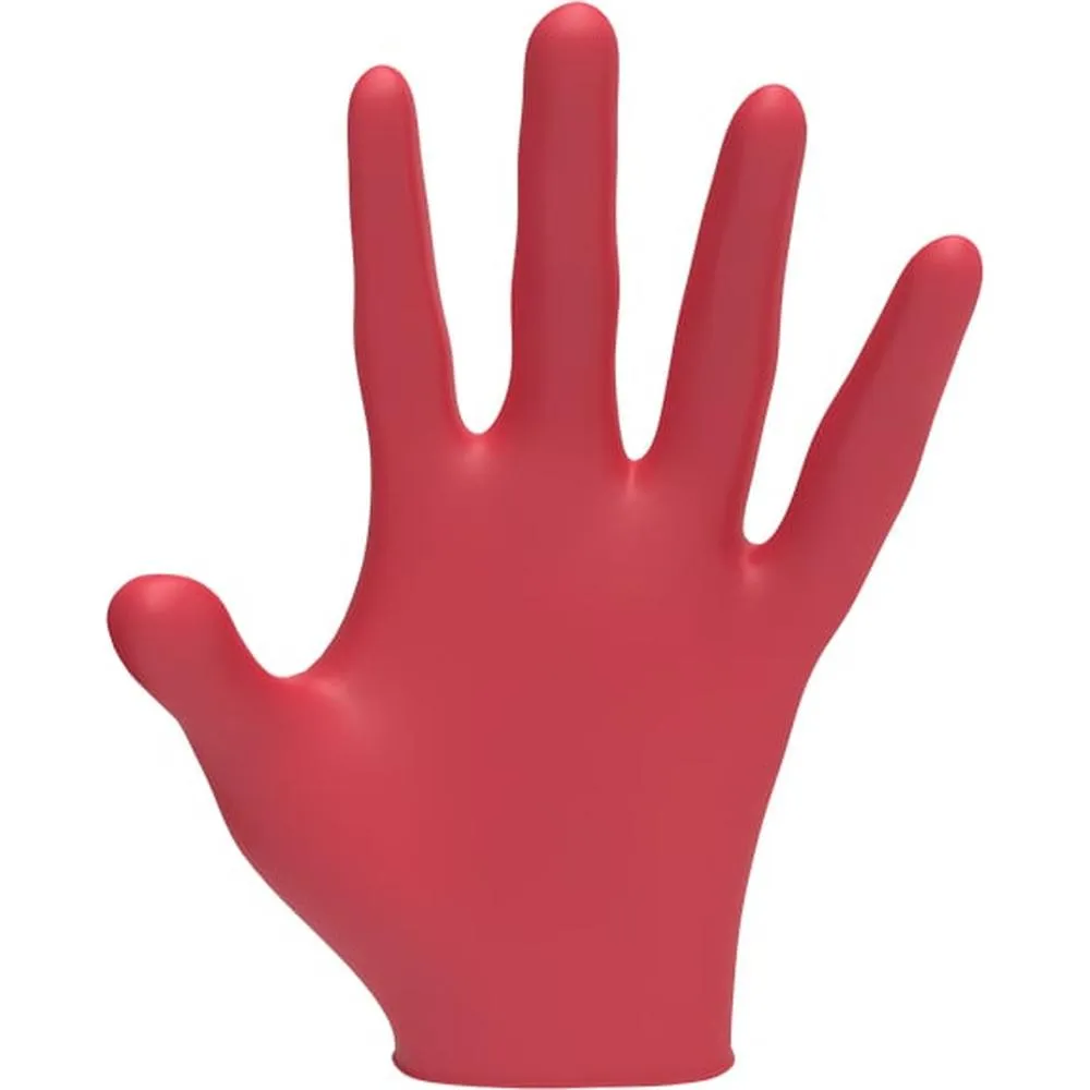 L3VEL3 Nitrile Red-ish Gloves - MEDIUM / 100 Pack - 3.5 mil Thickness