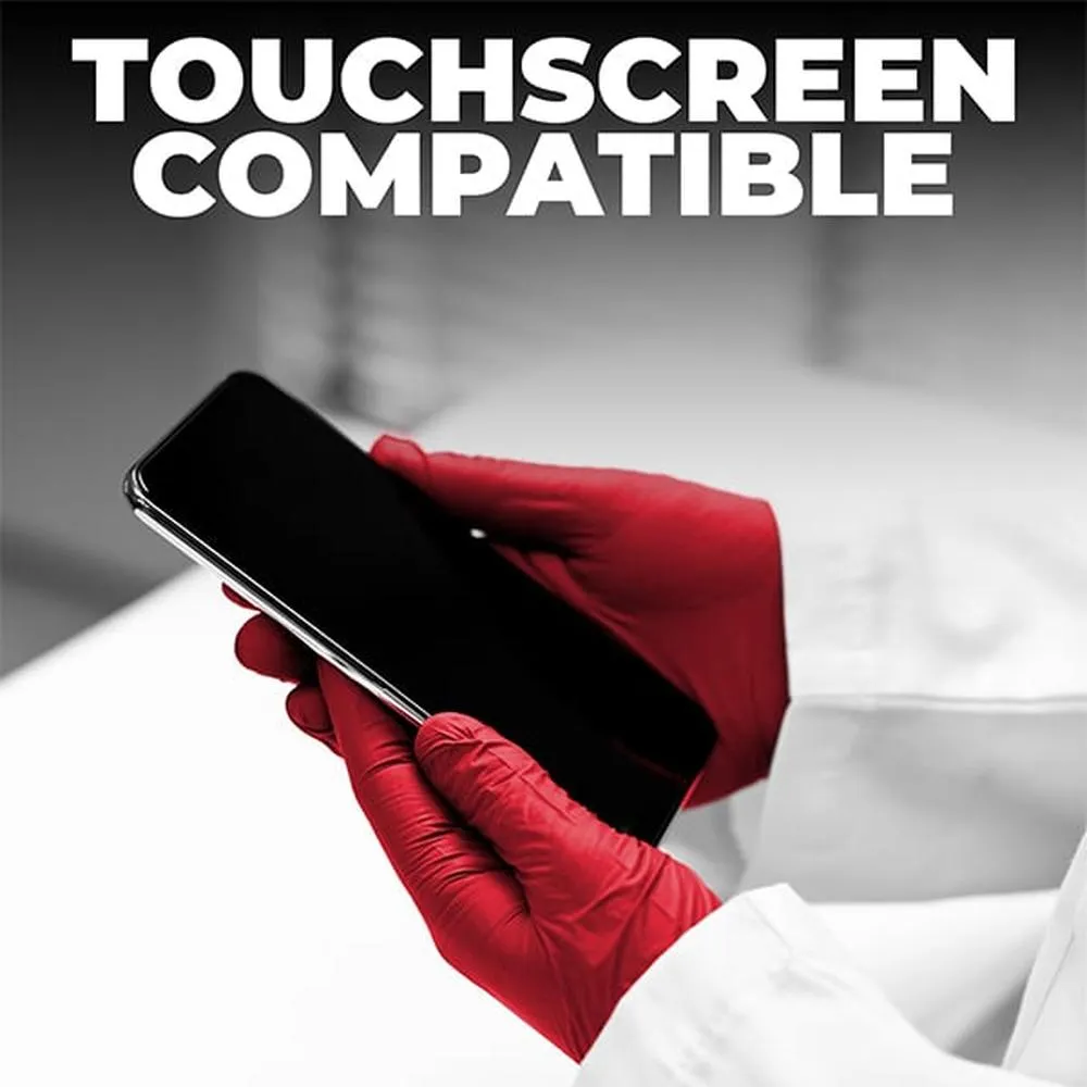 L3VEL3 Nitrile Red-ish Gloves - MEDIUM / 100 Pack - 3.5 mil Thickness