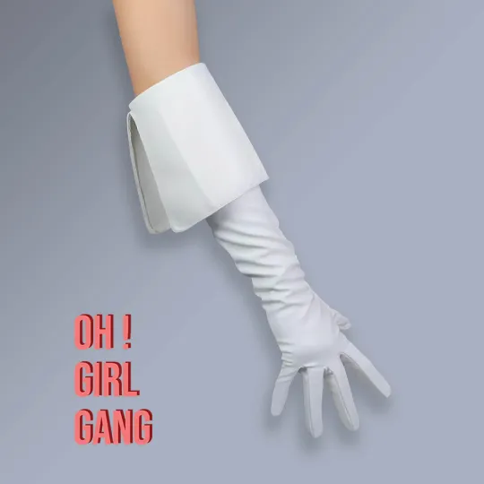 Leather Gloves with Fold Cut (65cm)