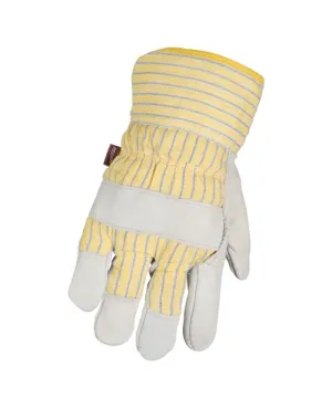 Lined Cowhide Work Gloves for Men & Women - Durable Leather, Warm Lining, Reinforced Stitching, Enhanced Grip & Dexterity