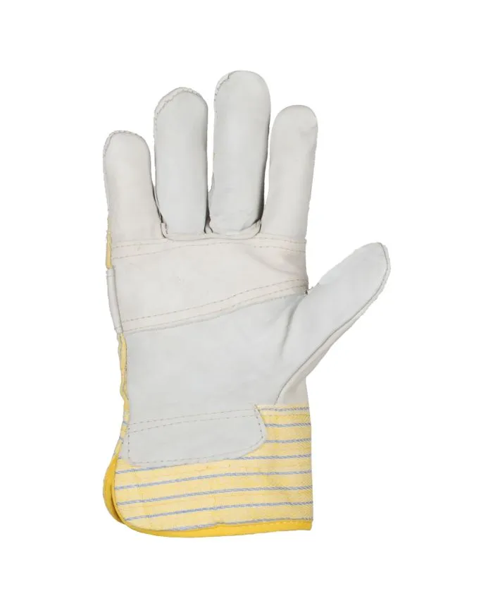 Lined Cowhide Work Gloves for Men & Women - Durable Leather, Warm Lining, Reinforced Stitching, Enhanced Grip & Dexterity