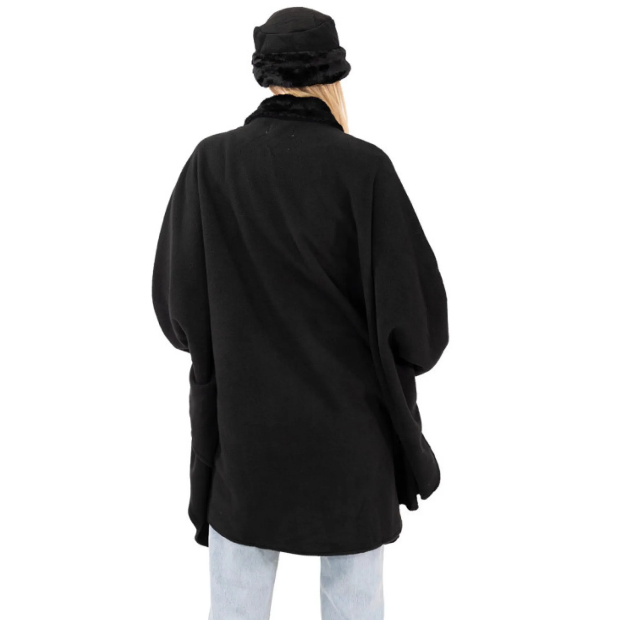 Marie Faux Fur Trim Cozy Coat Hat and Gloves Set