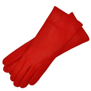 Marsala red leather gloves