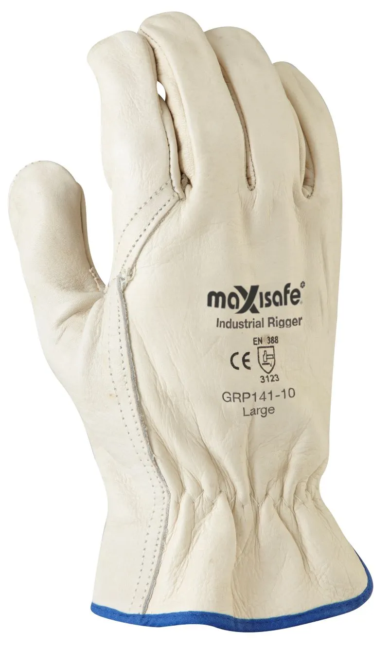 Maxisafe Premium Full Grain Leather Riggers Glove