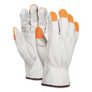 MCR Safety Select Grain Cow Leather Drivers Gloves, X-Lg, Unlined, Beige, 3213XLCHVSP