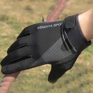 Men's And Women's Ice Silk High Elasticity Cycling Sports Touch Screen Gloves
