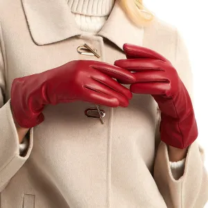 MGGMOKAY Nappa Lambskin Leather Gloves: Cashmere Lined Warmth