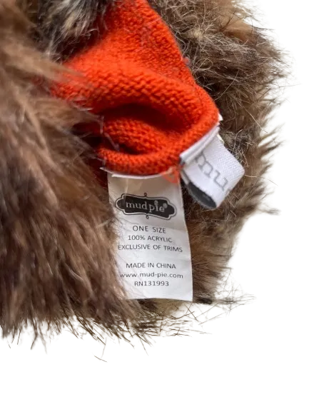 Mudpie Orange Faux Fur Gloves