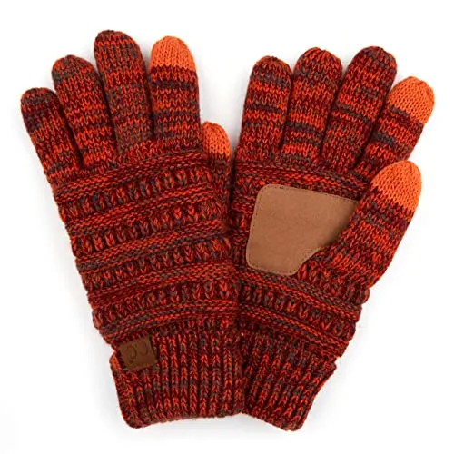 Multicolor Knit Fleece Lined Gloves by Funky Junque