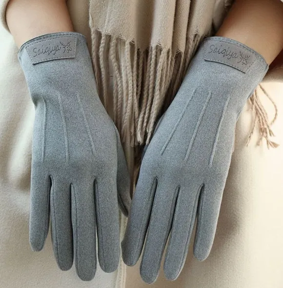 New cashmere gloves. Ins style, fashionable and versatile. Warm gloves with elk leather label. Touchscreen available. Warm gloves for outdoor cycling.C-240919-4