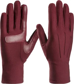 New isotoner Women’s Spandex Cold Weather Stretch Gloves with Warm Fleece Lining, Plum, Sz L/XL Retails $50 