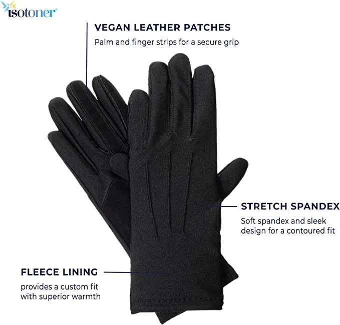New isotoner Women’s Spandex Cold Weather Stretch Gloves with Warm Fleece Lining, Plum, Sz L/XL Retails $50 