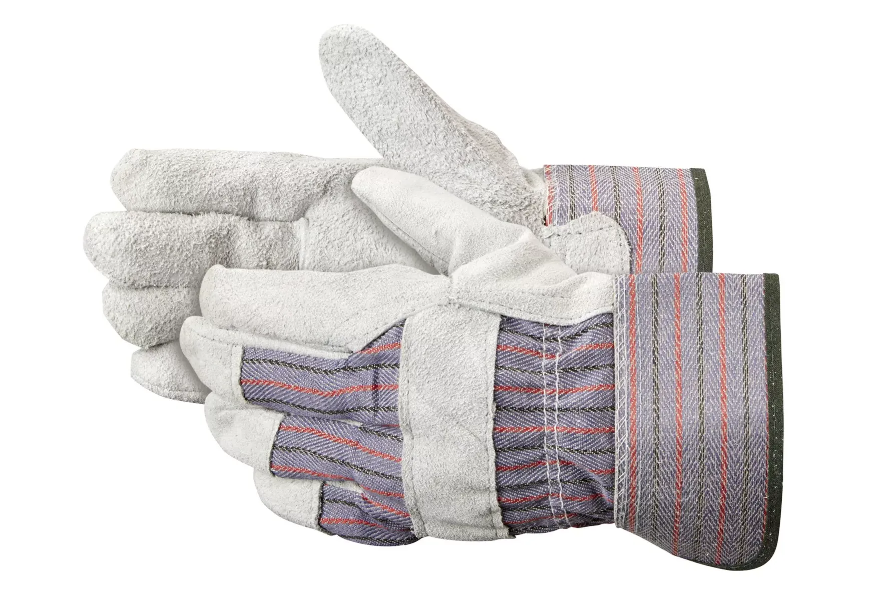 New Leather Palm Safety Cuff Gloves - Large