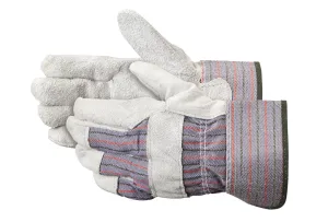New Leather Palm Safety Cuff Gloves - Large