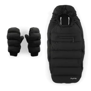 Nuna Winter Footmuff, Gloves & Bag - Caviar