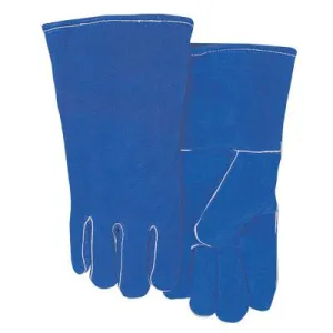 ORS Nasco Leather Welding Gloves, Shoulder Split Cowhide, Large, Blue, 300GC