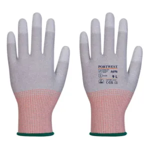 Portwest LR13 ESD PU Fingertip Cut Resistant Level B Glove - 12 pack-A696