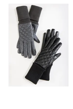 Quilted Leather Gloves