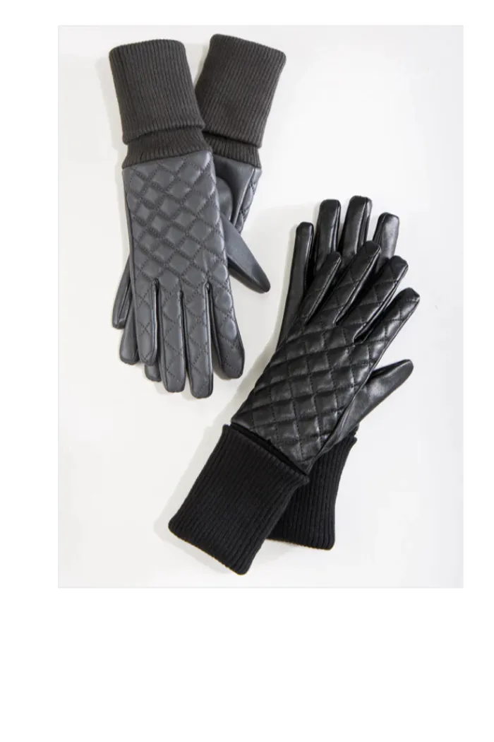 Quilted Leather Gloves