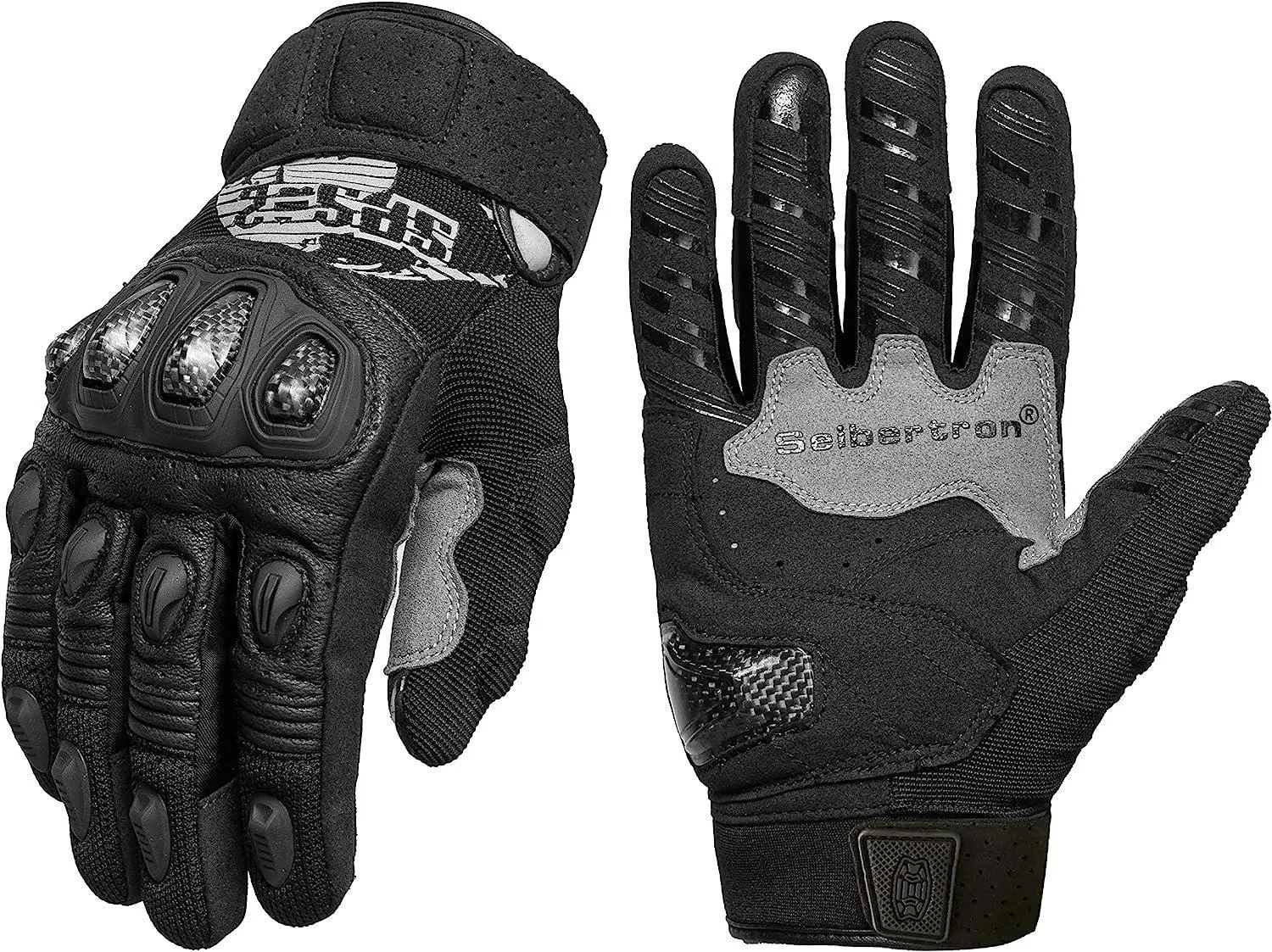 Seibertron™ SPS-2 Carbon Fiber Touchscreen Motorcycle Gloves
