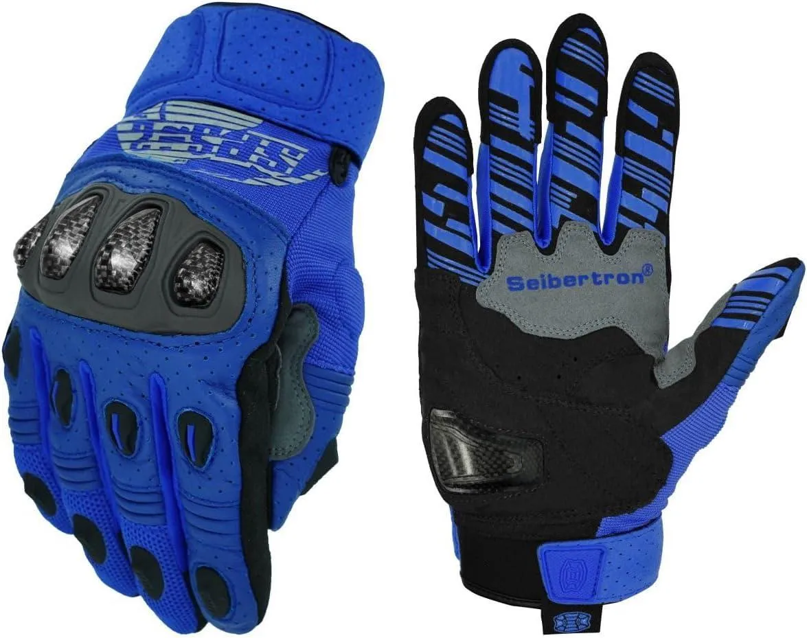 Seibertron™ SPS-2 Carbon Fiber Touchscreen Motorcycle Gloves