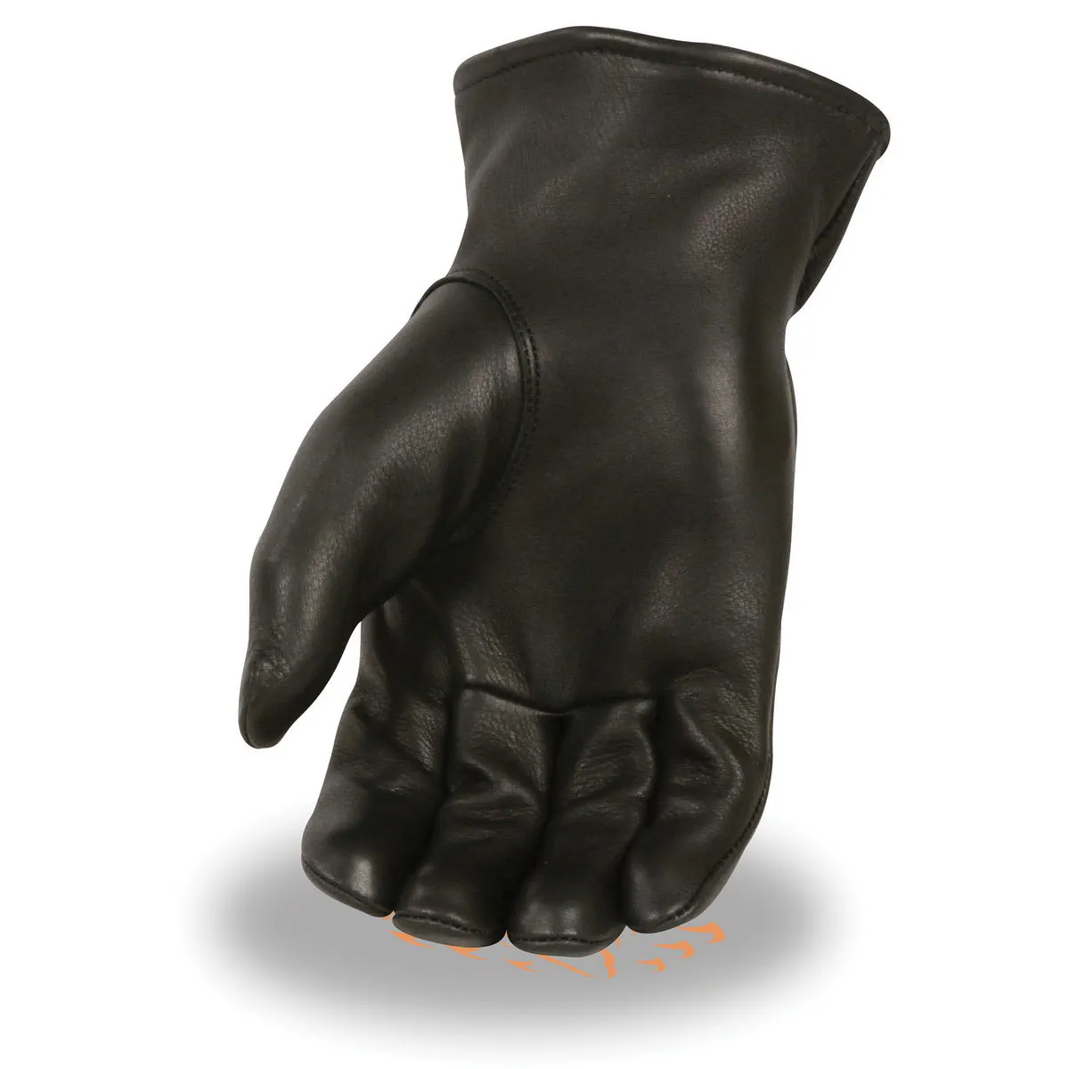 SH858 Men's Black Deerskin Leather Thermal Lined Gloves with Cinch Wrist