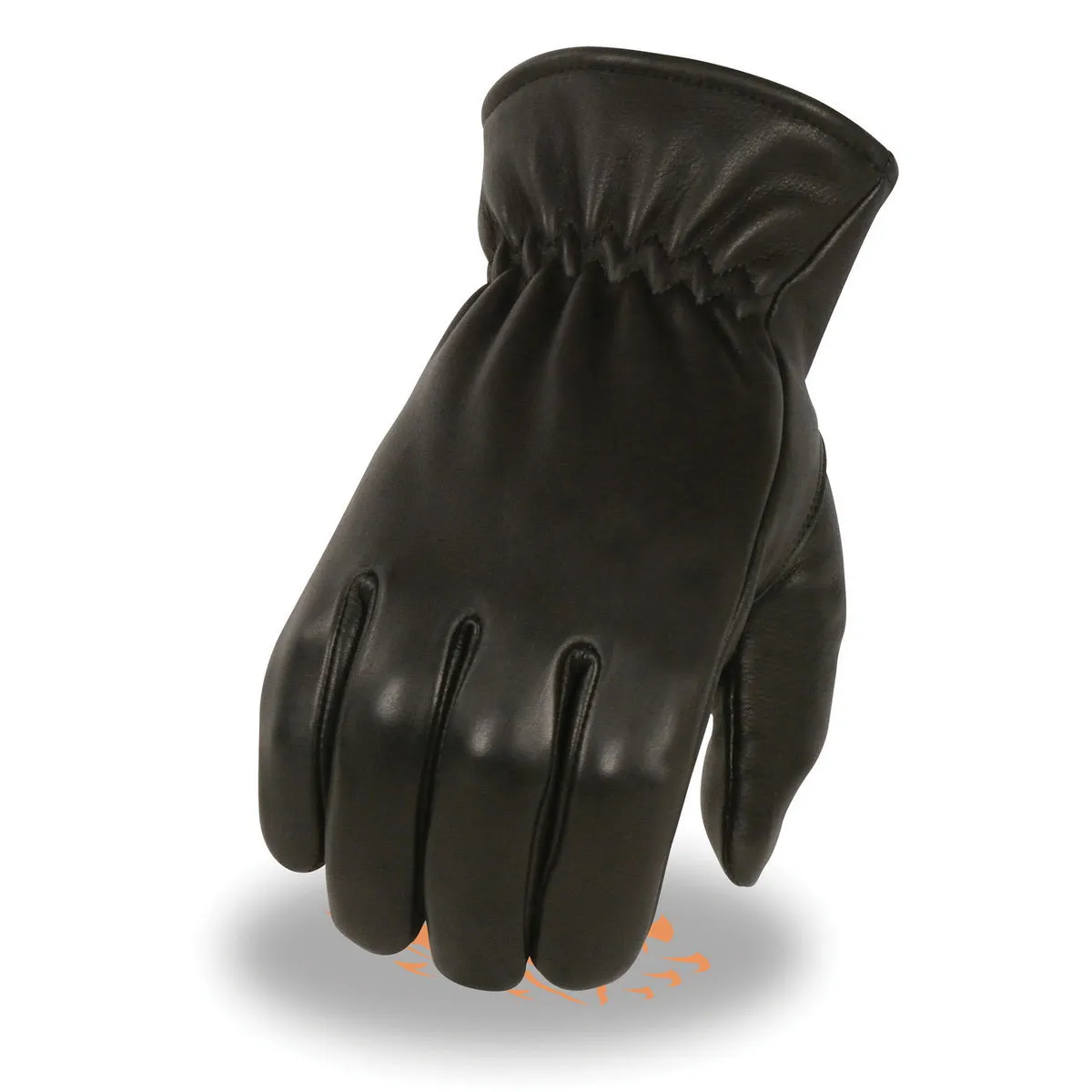 SH858 Men's Black Deerskin Leather Thermal Lined Gloves with Cinch Wrist