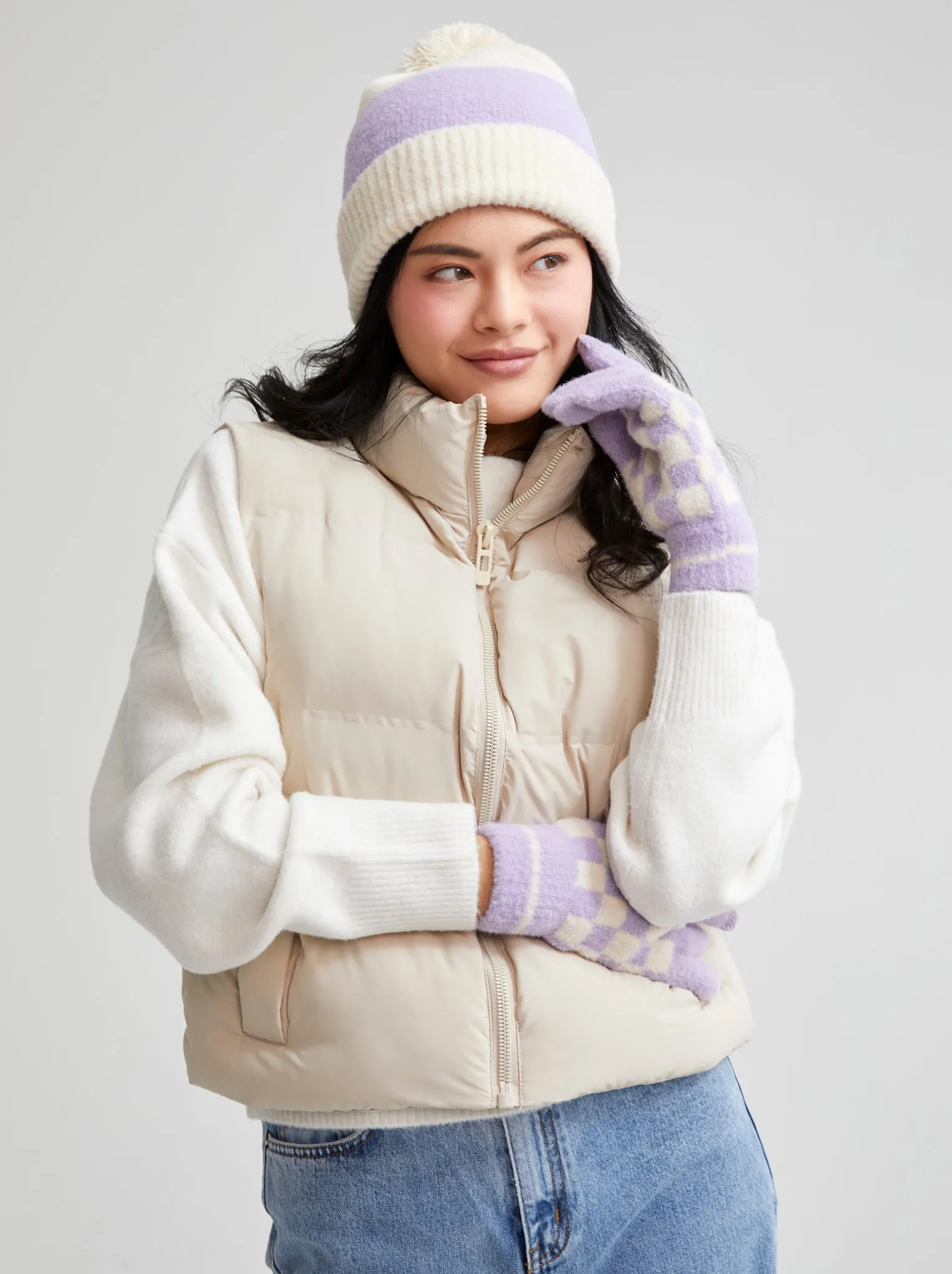Shiraleah Tanner Touchscreen Gloves, Lilac