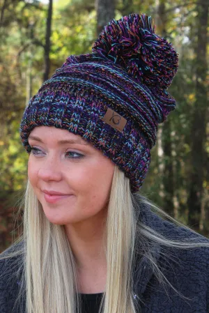 Snowball Fight Pom Pom Beanie, Multi