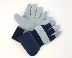 Split Leather Winter Glove with Red Fleece/Foam Liner - Style 25SPLFL