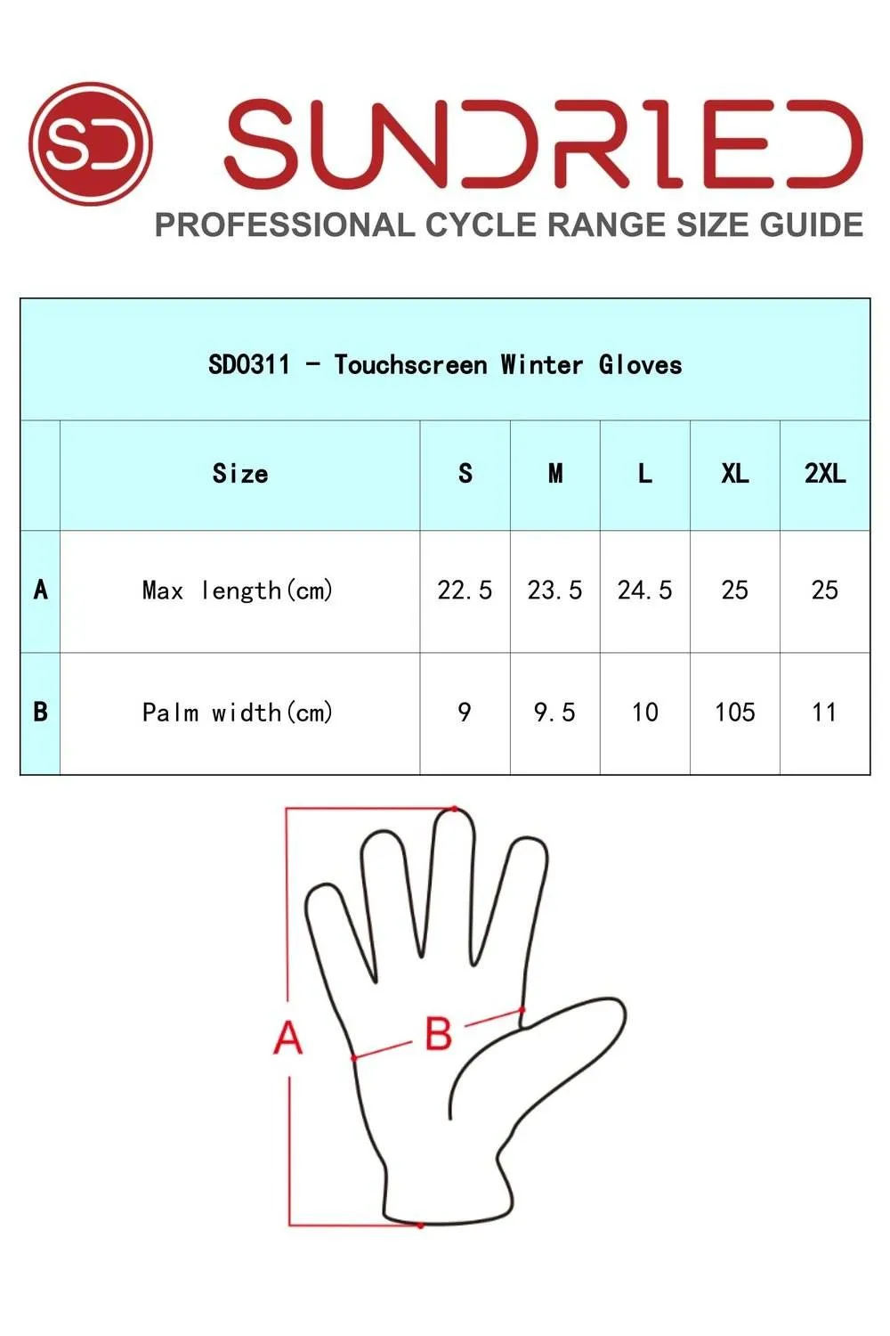 Sundried Touchscreen Winter Cycle Gloves