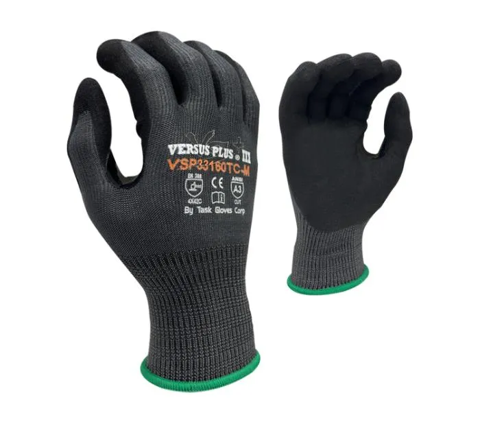 Task Falstone 15ga Fiber Knit Glove w/ Sandy Foam Nitrile Coating - ANSI Cut Level A3