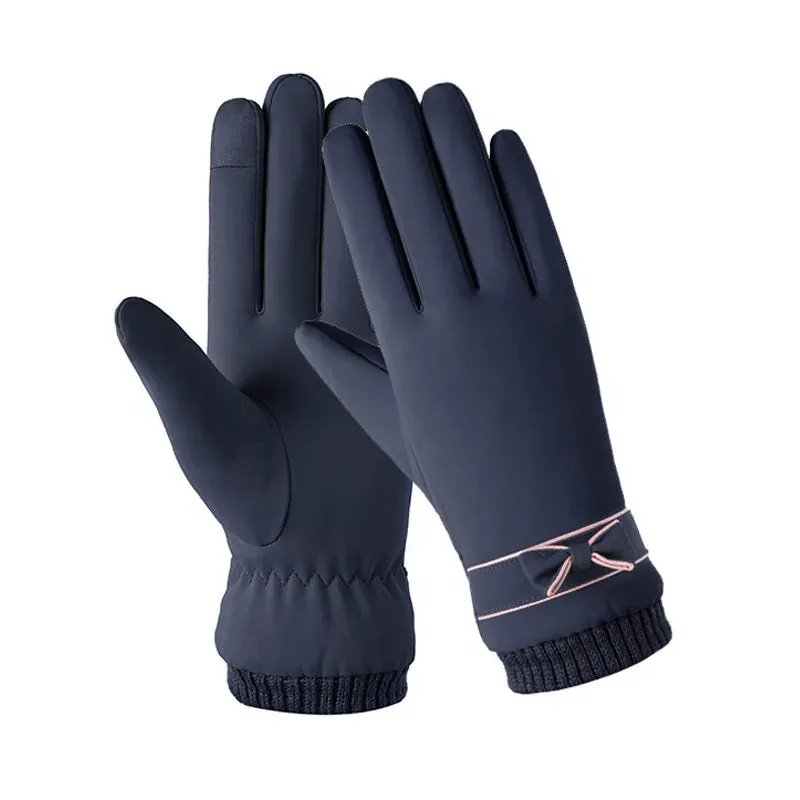 Thermal Winter Women Gloves Men Cycling Bike Gloves Hand Warmer Fleece Lined Guantes Full Finger Mittens Touchscreen Waterproof